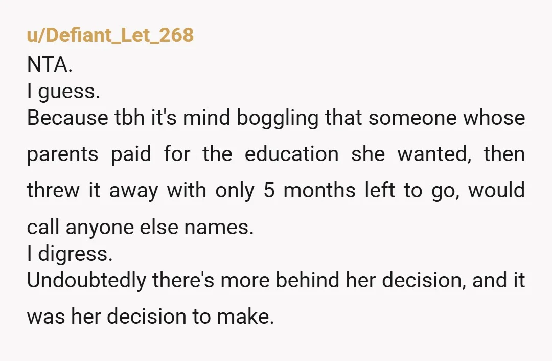 u/InvaderBigor NTA, and I really dont Get All the YTA replies. I hate what this subreddit has become. People just choose three random sentences out of the thread, pick what...