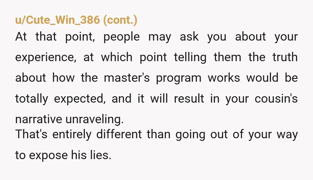 u/raevynfyre
YWBTD if you post on it. He'll get caught in his lies soon enough. No need to get mixed up with it.