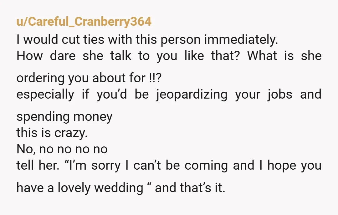 u/Over-Ad-6555 NTA. I've always considered last minute/short notice invites, as, your being invited now, because so many people have declined the invitation and I need gap fillers. You have commitments,...