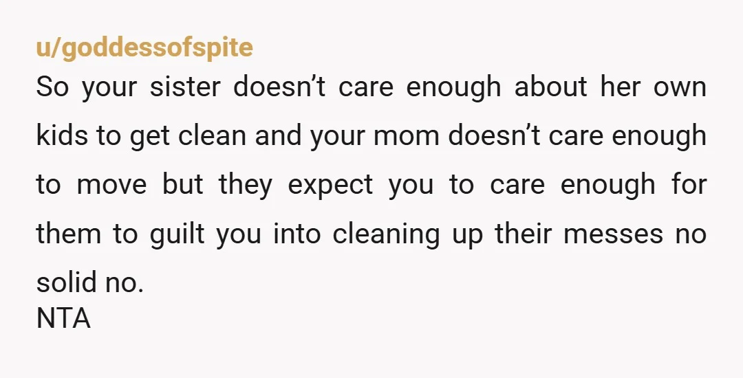 u/External_Expert_2069 This is so difficult but you are 100% not TAH. You are not to blame for any of this. You offered solutions if your mom could meet you in...