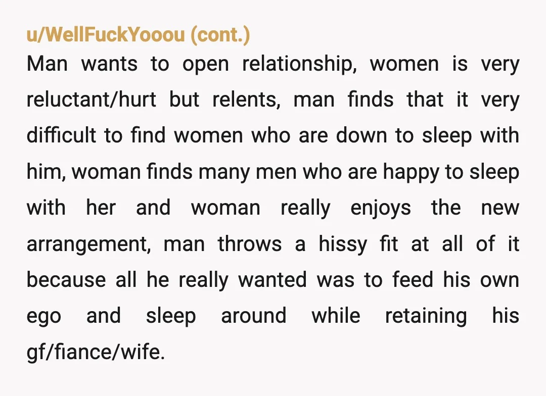 u/jsher736 if she f*** 42 randos in a year that's averaging a rando every week and a half. which A is impressive if true, B if your FIANCE doesn't notice...