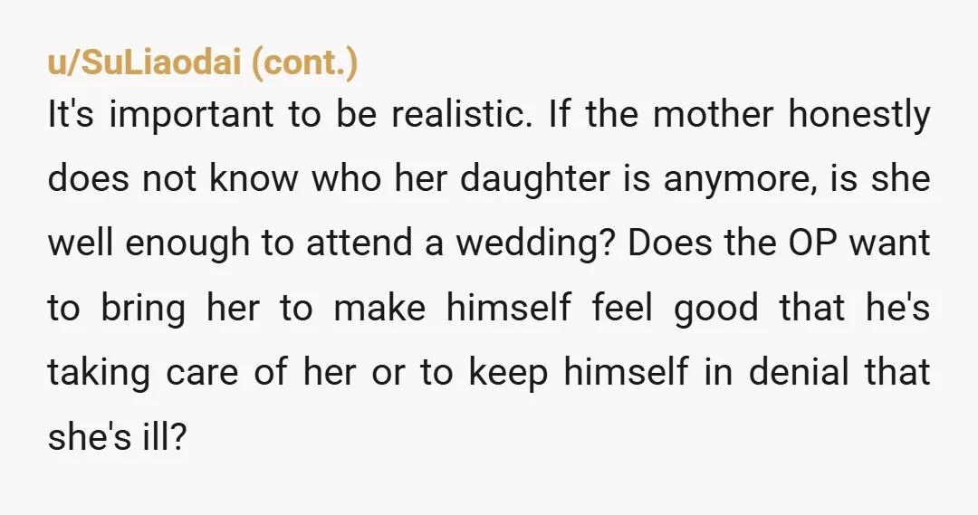 u/Rad1PhysCa3 ESH. My mother recently passed away from Alzheimer’s and each of us children handled her final years differently. I may not have agreed with each of my siblings, but...
