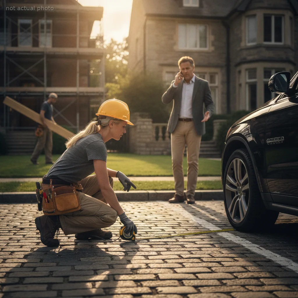 Celebrity Neighbor Threatens to Charge Builder $500 a Day for Parking, So She Gets Creative With a Tape Measure