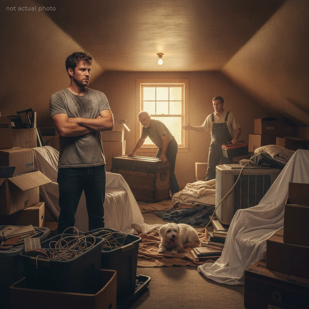 Man Refuses to Clear Attic Mess for AC Repairman, Demands Father Clean Up After His 'Parasite' Mother