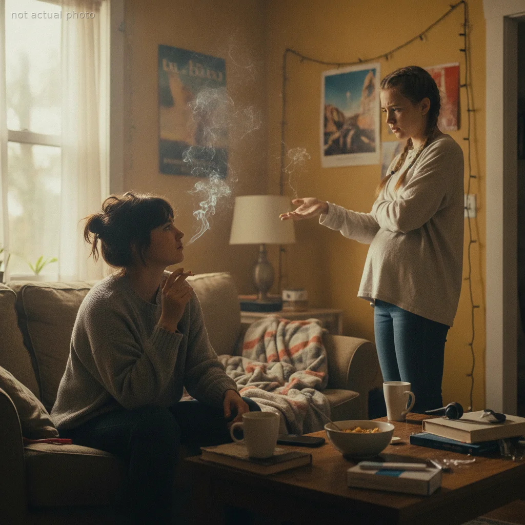 She Refuses to Stop Smoking Indoors After Her Roommate Gets Pregnant, Claiming It's Not Her Problem