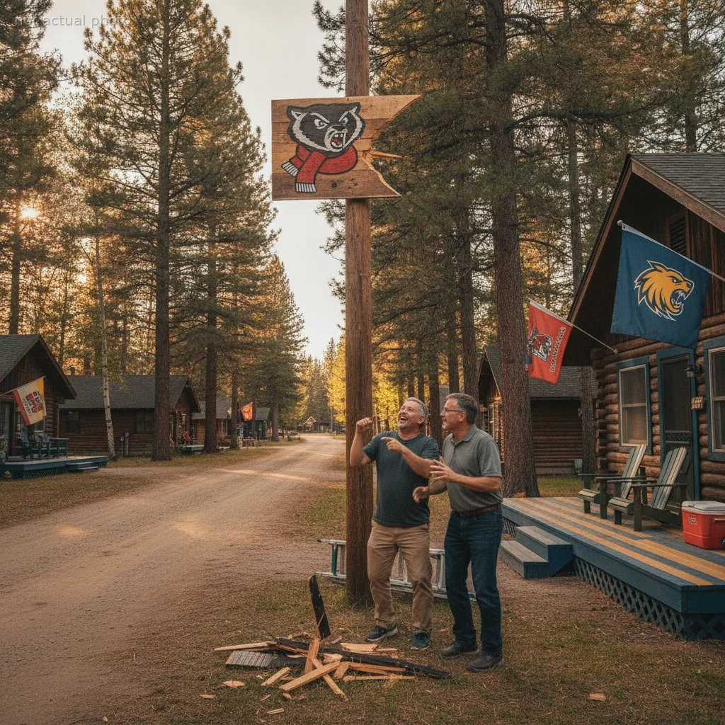 He Hung His Neighbor's Custom Wood Sign 12 Feet High as a 'Prank' — Now He's Refusing to Pay for the Damage