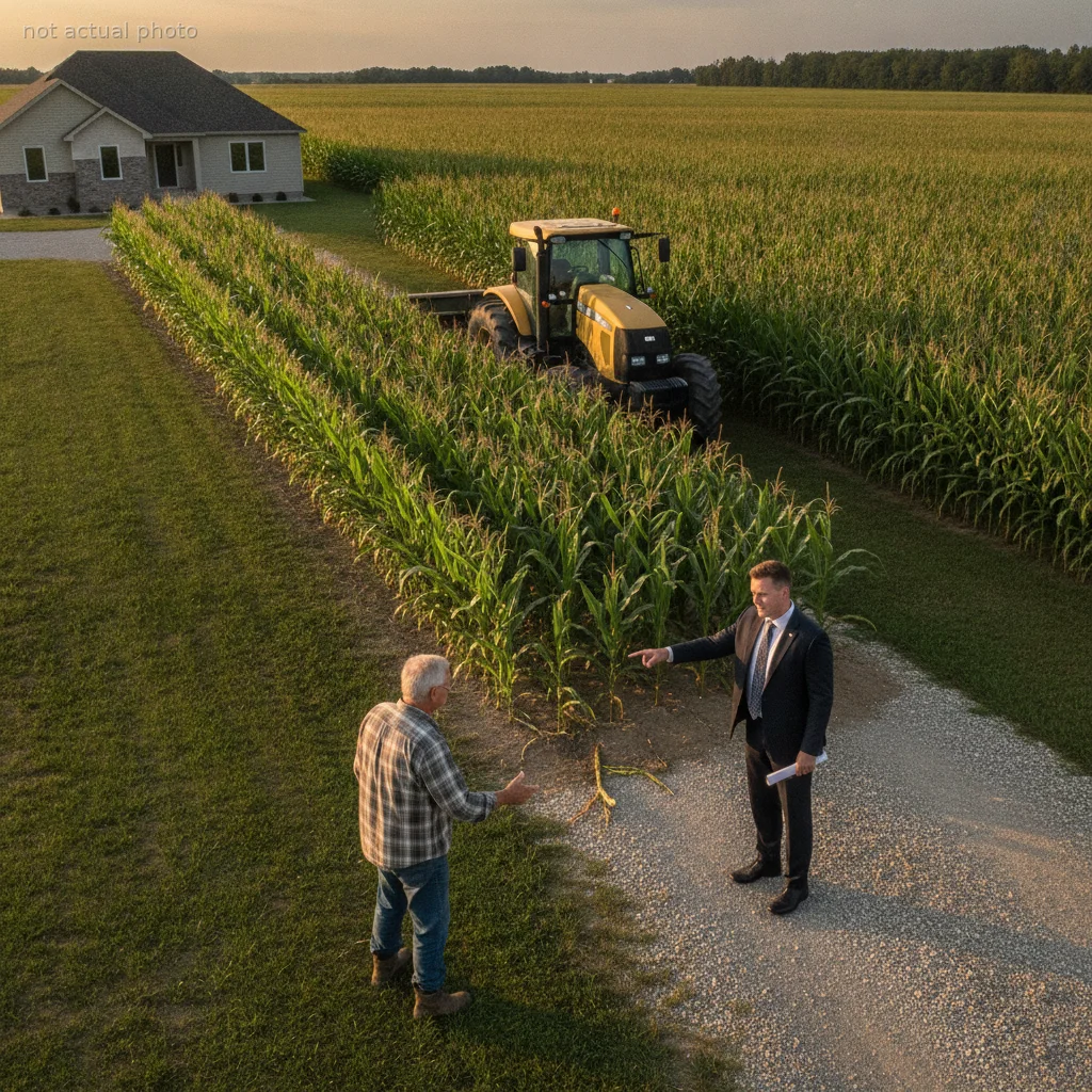 Entitled Neighbor Ignores Land Contract to Plant Corn on Driveway, Gets Shocking Wake-Up Call from His Own Cop Ally