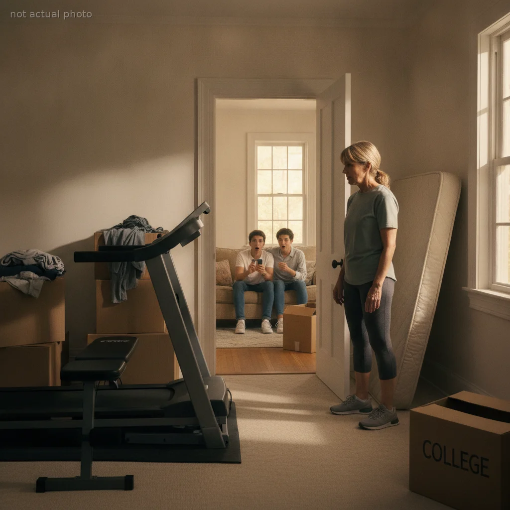 This Mom Redesigned Her Teen's Room Into A Gym Before College Started, Now She's Mad They Won't Sleep On The Couch
