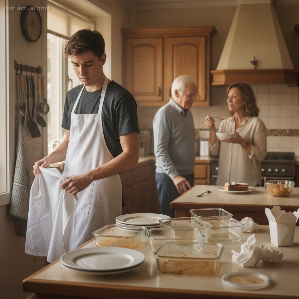 Teen Hangs Up His Apron After Guest Cleans Out His High-Effort Leftovers and Grandpa Takes Her Side