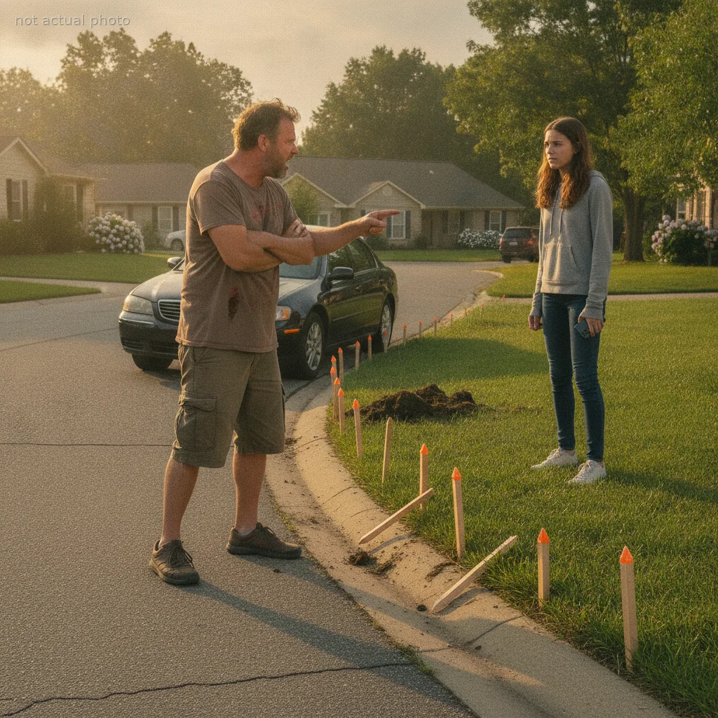 Furious Neighbor Demands Cash After Crashing Into Lawn Stakes, Threatens To Make Her "Watch Her Back"
