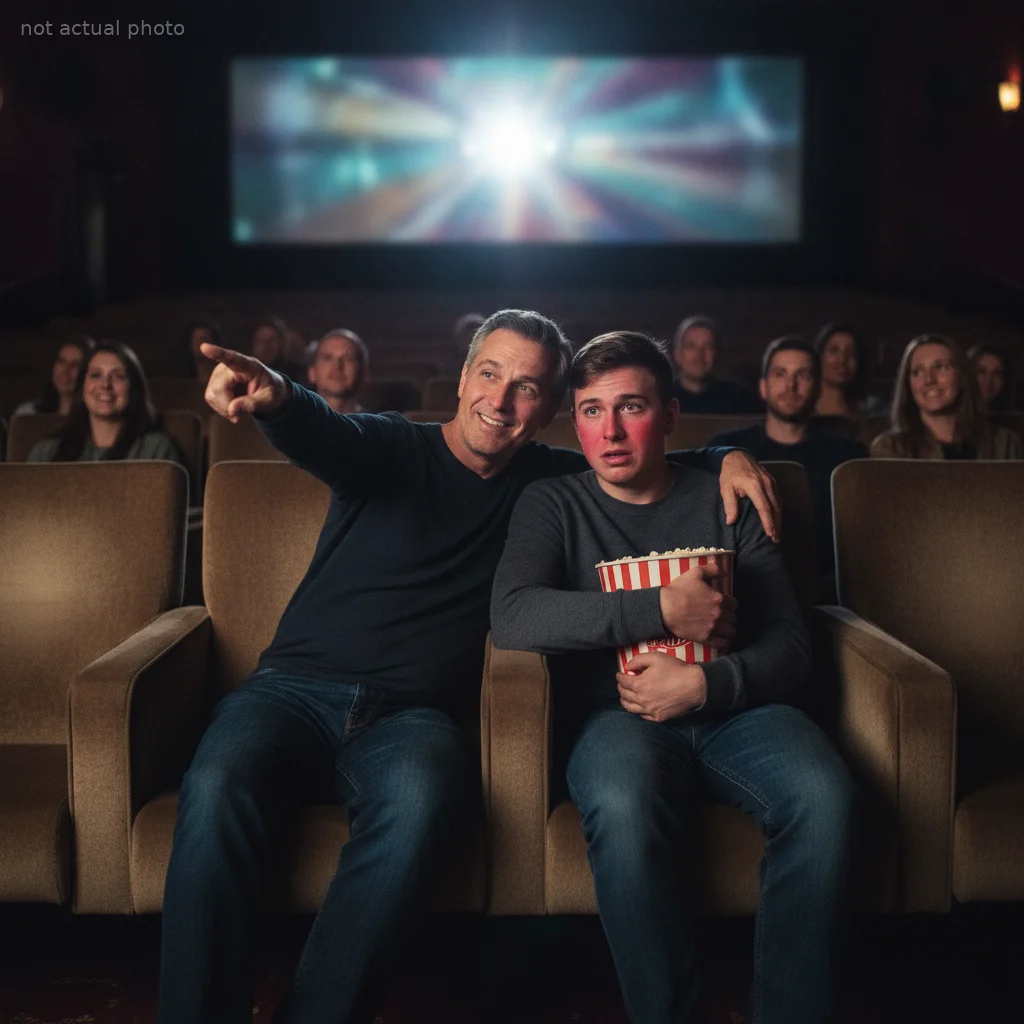 This Dad Insisted on Sharing a Movie Theater "Love Seat" With His Son, and It Ended in a Hilarious Misunderstanding