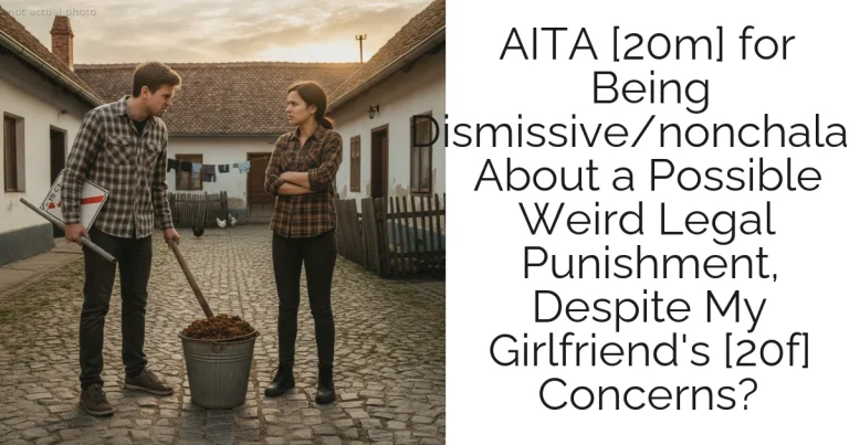 AITA [20m] for Being Dismissive/nonchalant About a Possible Weird Legal Punishment, Despite My Girlfriend's [20f] Concerns?
