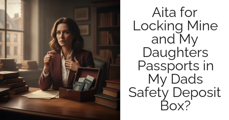 Aita for Locking Mine and My Daughters Passports in My Dads Safety Deposit Box?