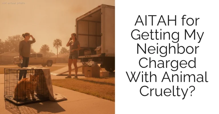 AITAH for Getting My Neighbor Charged With Animal Cruelty?