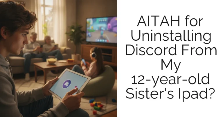 AITAH for Uninstalling Discord From My 12-year-old Sister's Ipad?