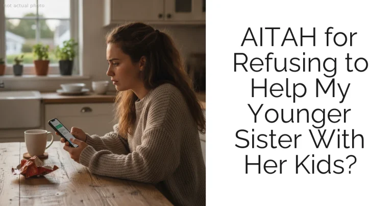 AITAH for Refusing to Help My Younger Sister With Her Kids?