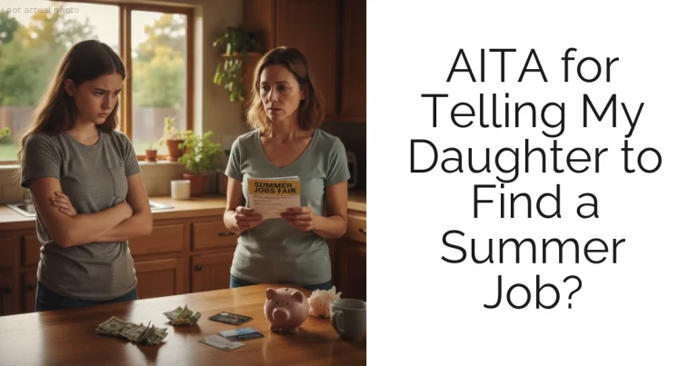 AITA for Telling My Daughter to Find a Summer Job?