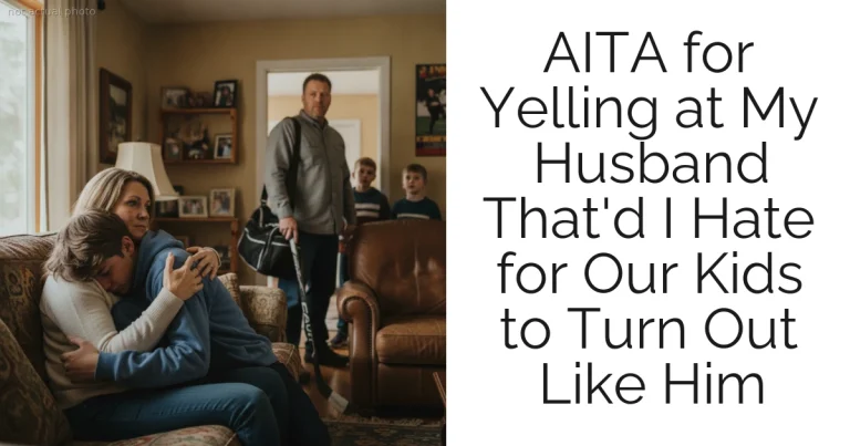 AITA for Yelling at My Husband That'd I Hate for Our Kids to Turn Out Like Him
