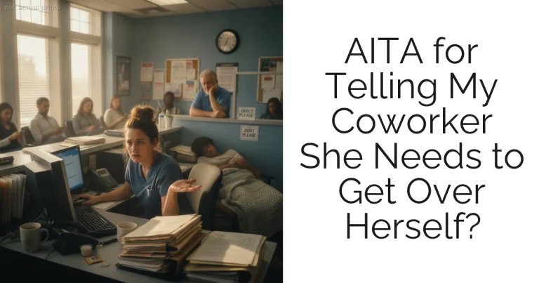AITA for Telling My Coworker She Needs to Get Over Herself?