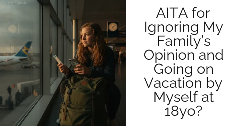 AITA for Ignoring My Family’s Opinion and Going on Vacation by Myself at 18yo?