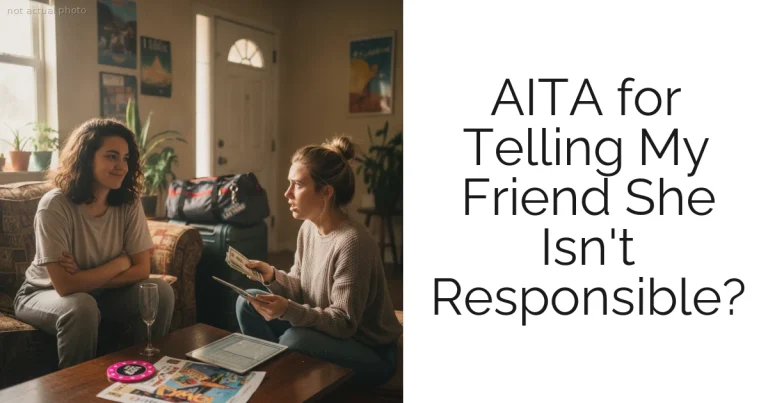 AITA for Telling My Friend She Isn't  Responsible?