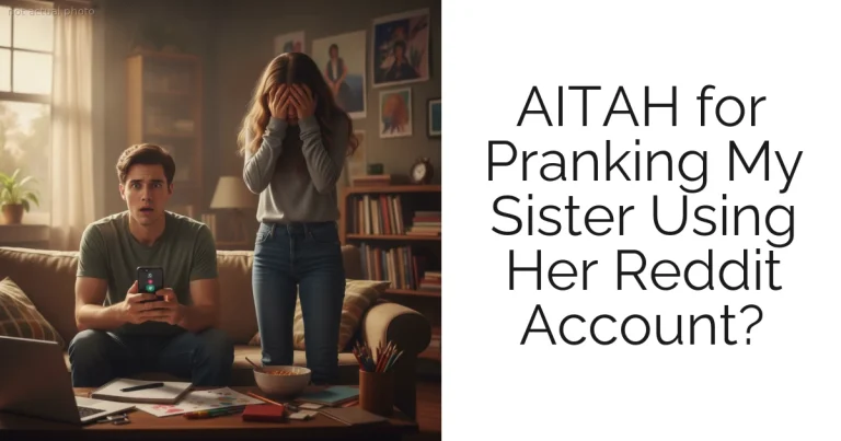 AITAH for Pranking My Sister Using Her Reddit Account?