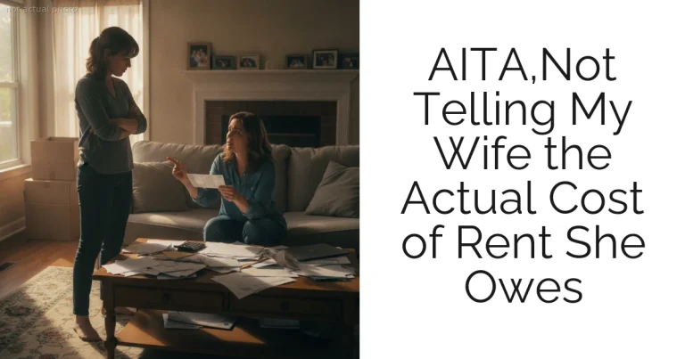AITA,Not Telling My Wife the Actual Cost of Rent She Owes