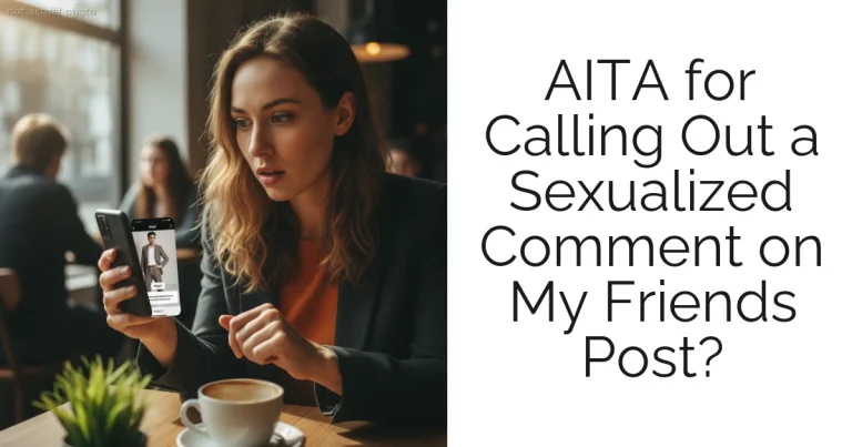 AITA for Calling Out a Sexualized Comment on My Friends Post?