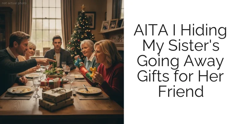 AITA I Hiding My Sister's Going Away Gifts for Her Friend