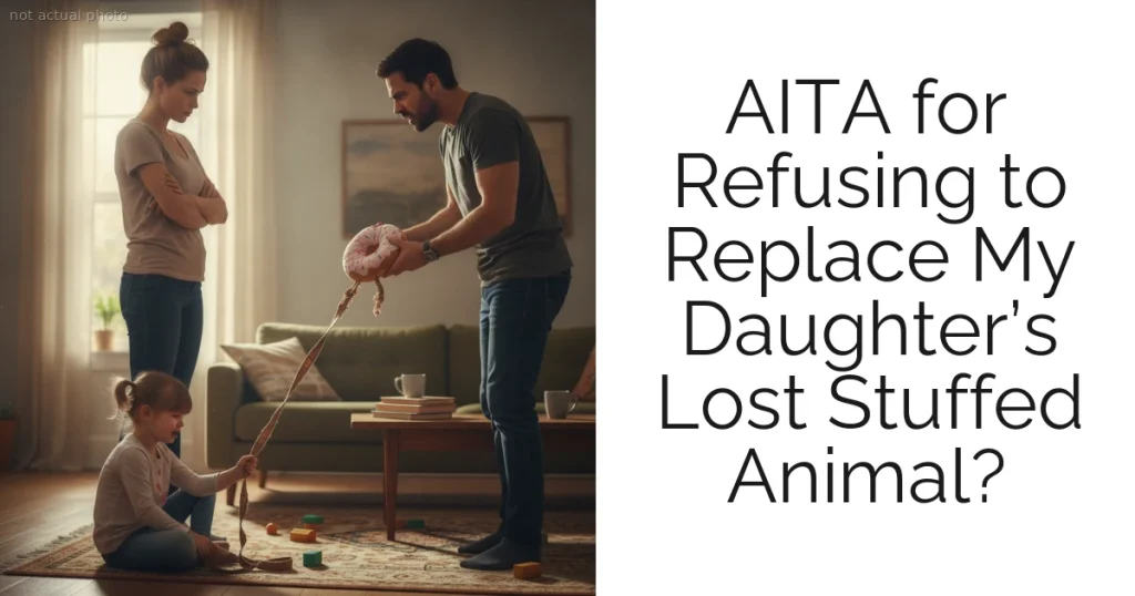AITA for Refusing to Replace My Daughter’s Lost Stuffed Animal?