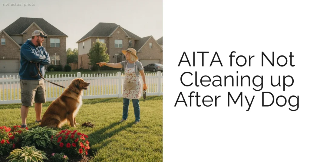 AITA for Not Cleaning up After My Dog