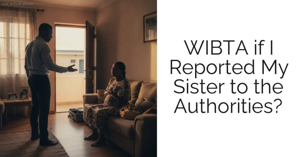 WIBTA if I Reported My Sister to the Authorities?