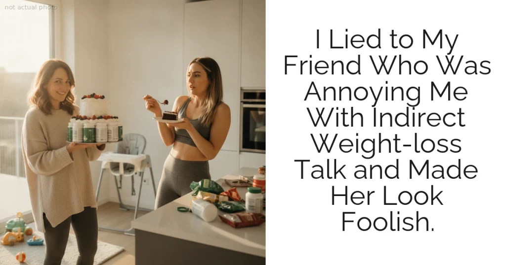 I Lied to My Friend Who Was Annoying Me With Indirect Weight-loss Talk and Made Her Look Foolish.