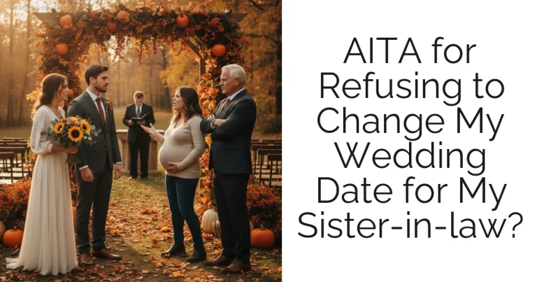 AITA for Refusing to Change My Wedding Date for My Sister-in-law?