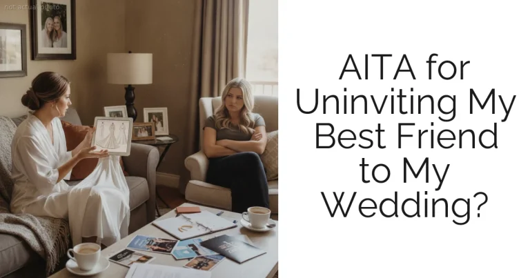 AITA for Uninviting My Best Friend to My Wedding?