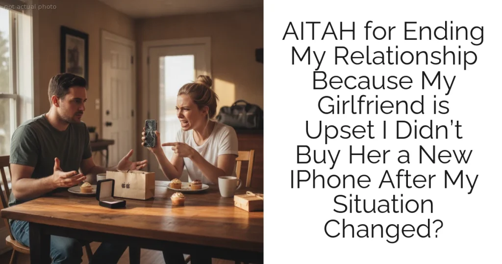 AITAH for Ending My Relationship Because My Girlfriend is Upset I Didn’t Buy Her a New IPhone After My Situation Changed?