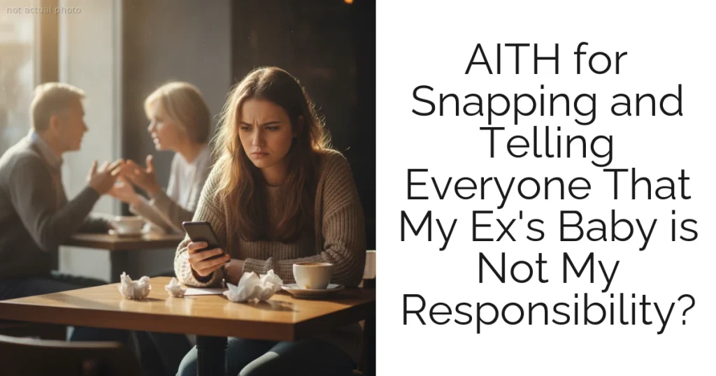 AITH for Snapping and Telling Everyone That My Ex's Baby is Not My Responsibility?