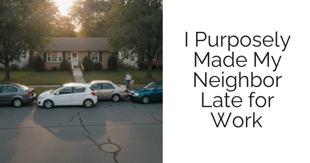 I Purposely Made My Neighbor Late for Work