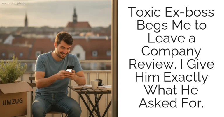 Toxic Ex-boss Begs Me to Leave a Company Review. I Give Him Exactly What He Asked For.