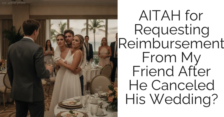 AITAH for Requesting Reimbursement From My Friend After He Canceled His Wedding?
