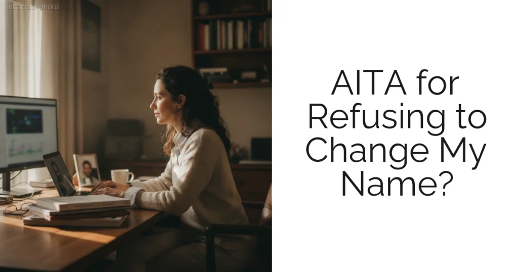 AITA for Refusing to Change My Name?