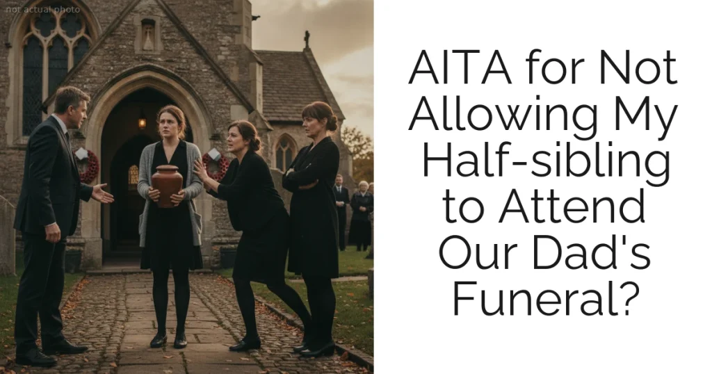 AITA for Not Allowing My Half-sibling to Attend Our Dad's Funeral?