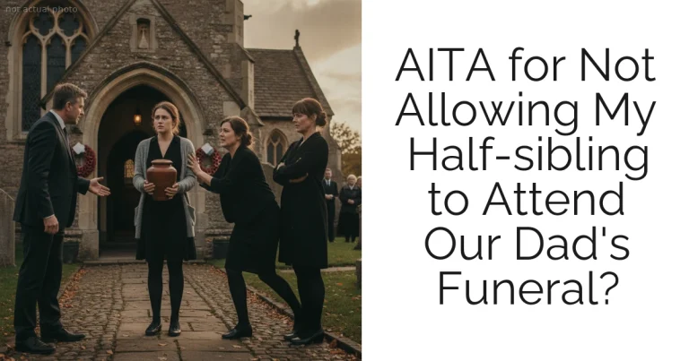AITA for Not Allowing My Half-sibling to Attend Our Dad's Funeral?