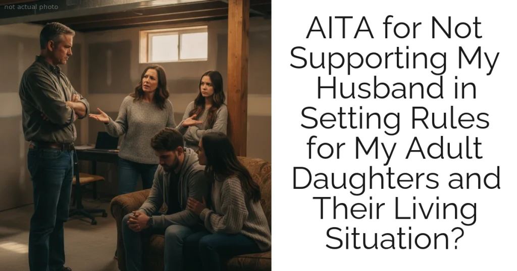 AITA for Not Supporting My Husband in Setting Rules for My Adult Daughters and Their Living Situation?