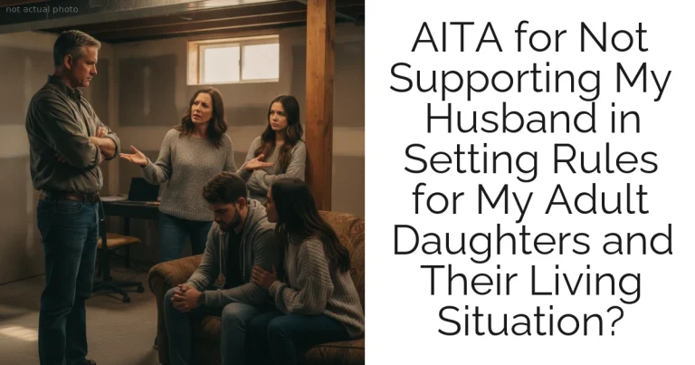 AITA for Not Supporting My Husband in Setting Rules for My Adult Daughters and Their Living Situation?