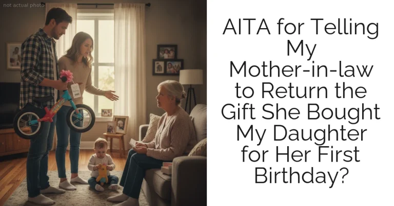 AITA for Telling My Mother-in-law to Return the Gift She Bought My Daughter for Her First Birthday?