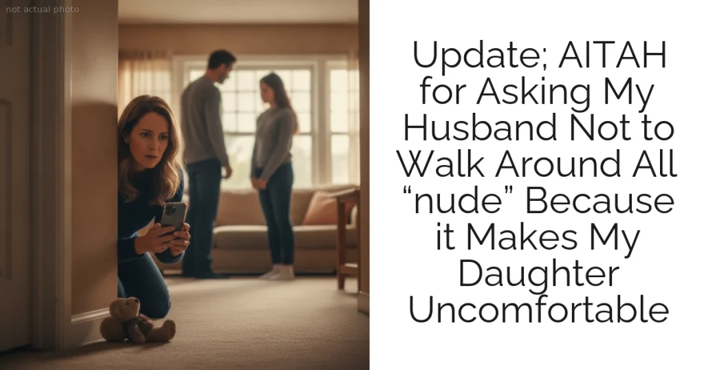 Update; AITAH for Asking My Husband Not to Walk Around All “nude” Because it Makes My Daughter Uncomfortable