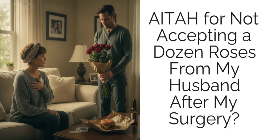 AITAH for Not Accepting a Dozen Roses From My Husband After My Surgery?