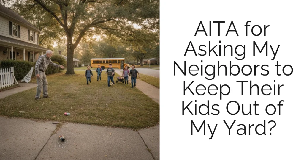 AITA for Asking My Neighbors to Keep Their Kids Out of My Yard?