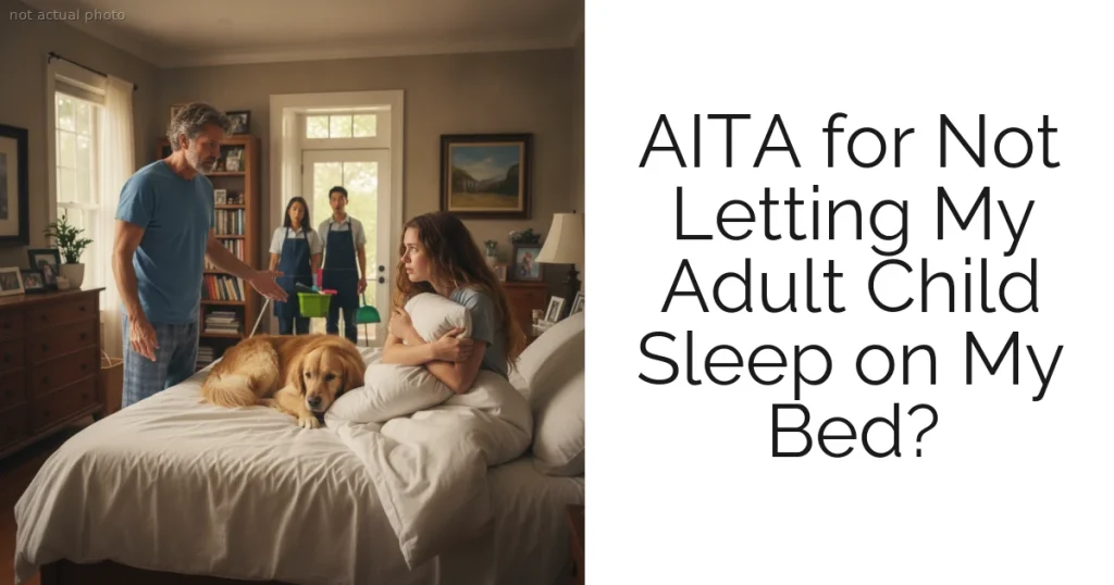 AITA for Not Letting My Adult Child Sleep on My Bed?